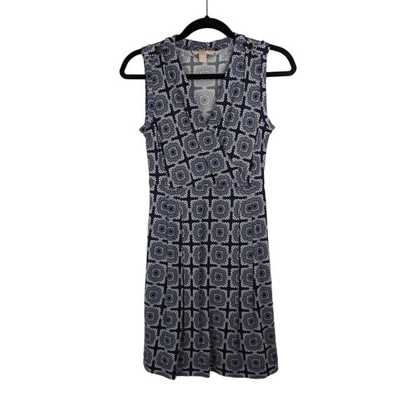 Banana Republic Womens Mini Dress Size XS Sleeveless V-Neck Office Career Blue - Picture 1 of 7